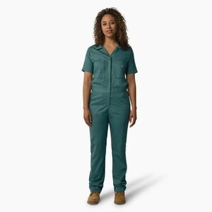 Dickies Women's FLEX Cooling Short Sleeve Coveralls Lincoln Green (LN)